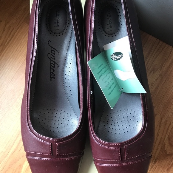 Fanfare 10w wide ladies wine dress shoe - Picture 4 of 6